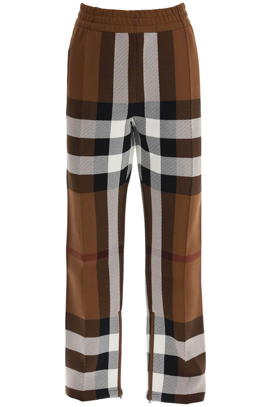 Burberry check track pants