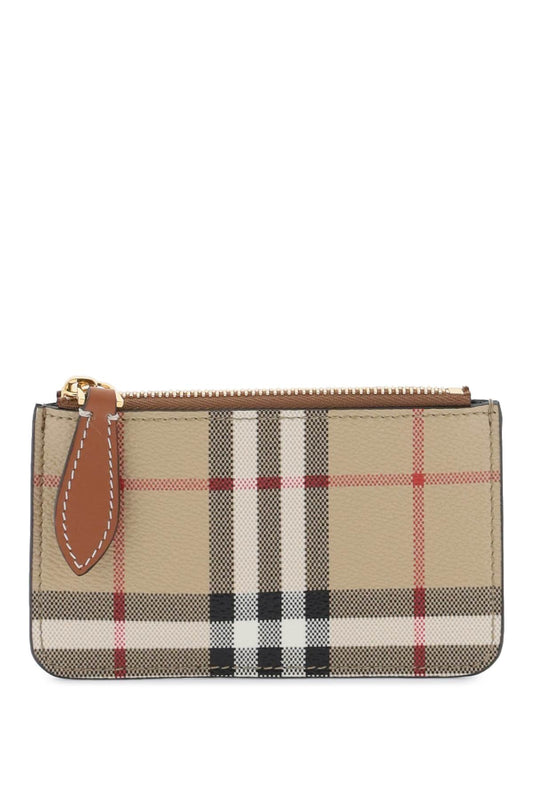 Burberry check coin purse with chain strap