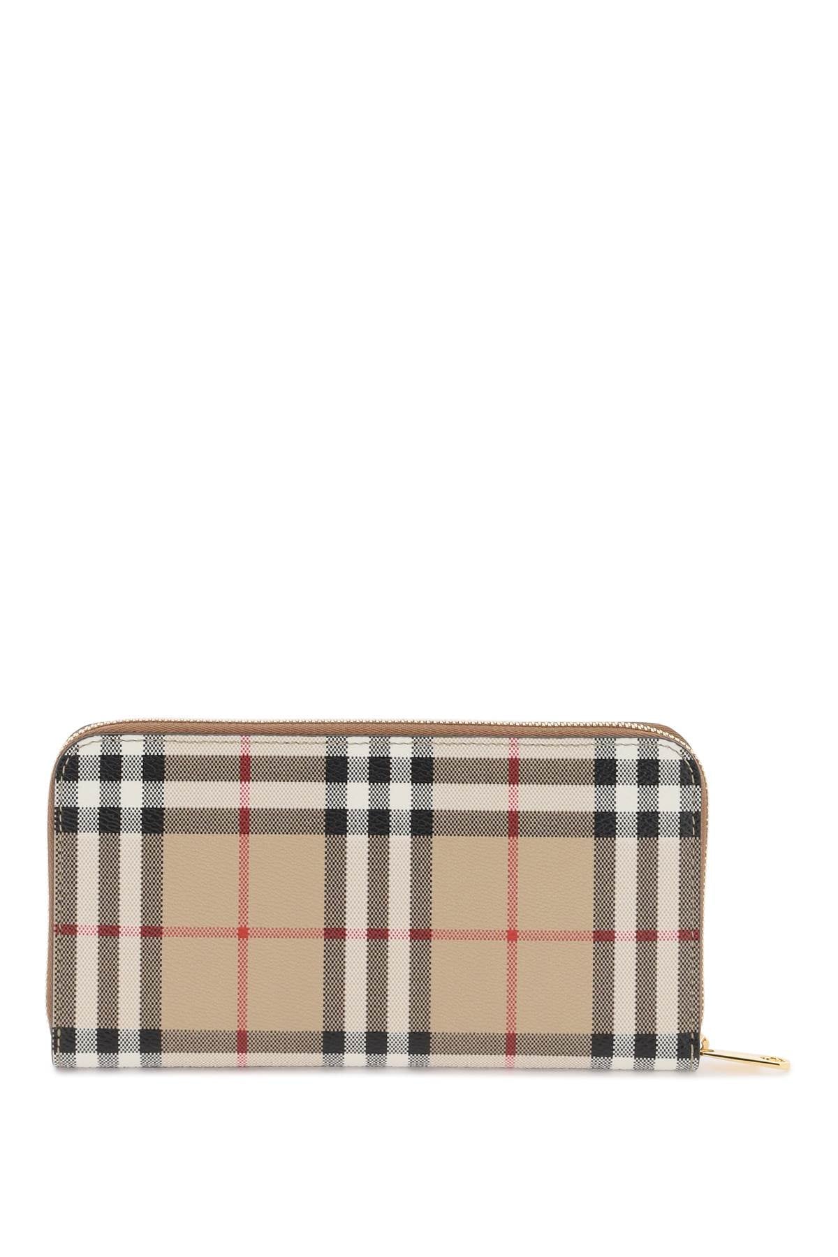 Burberry large zip-around check wallet