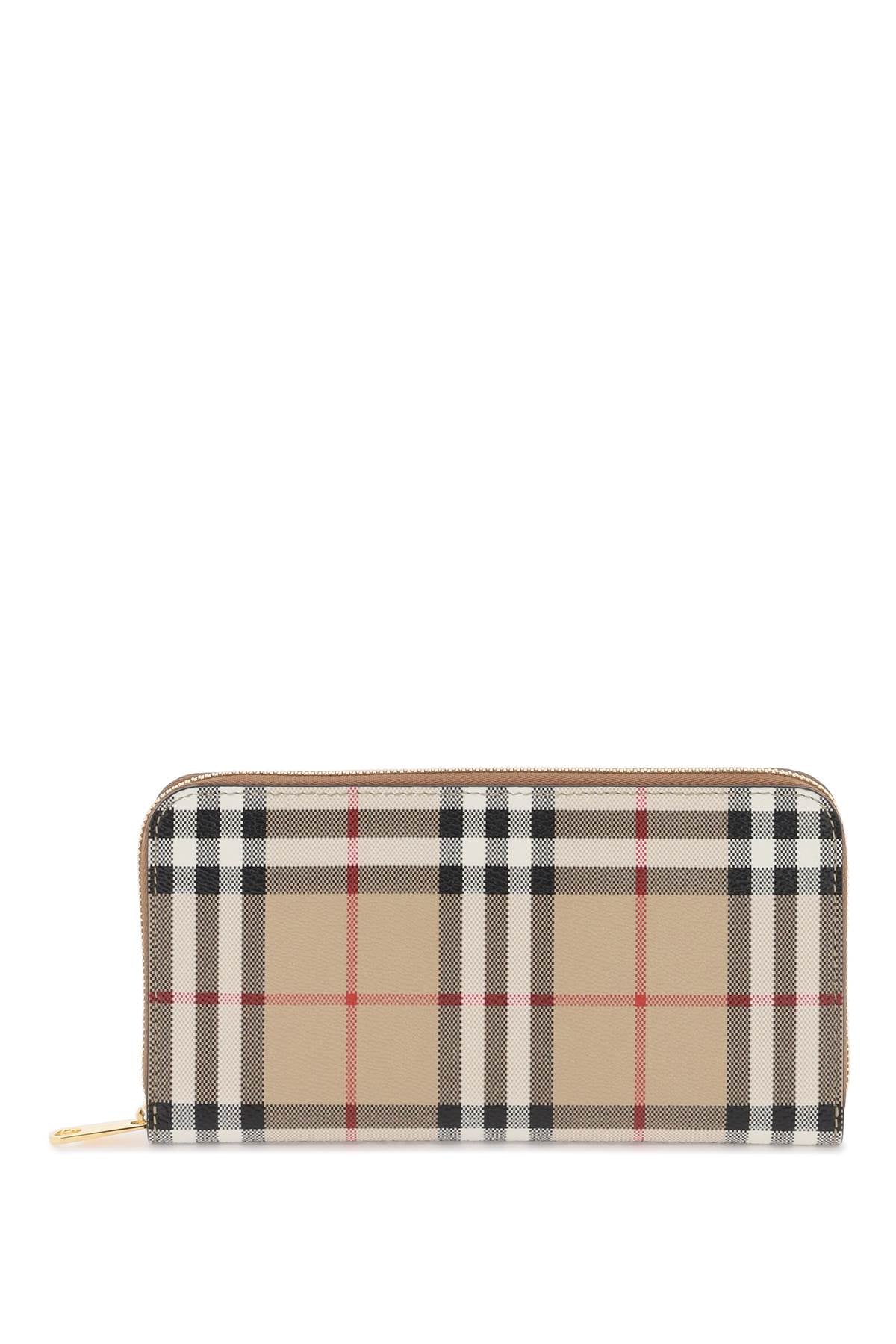 Burberry large zip-around check wallet