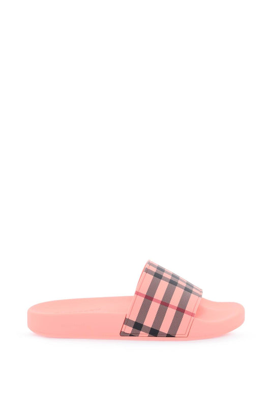 Burberry tartan rubber slides