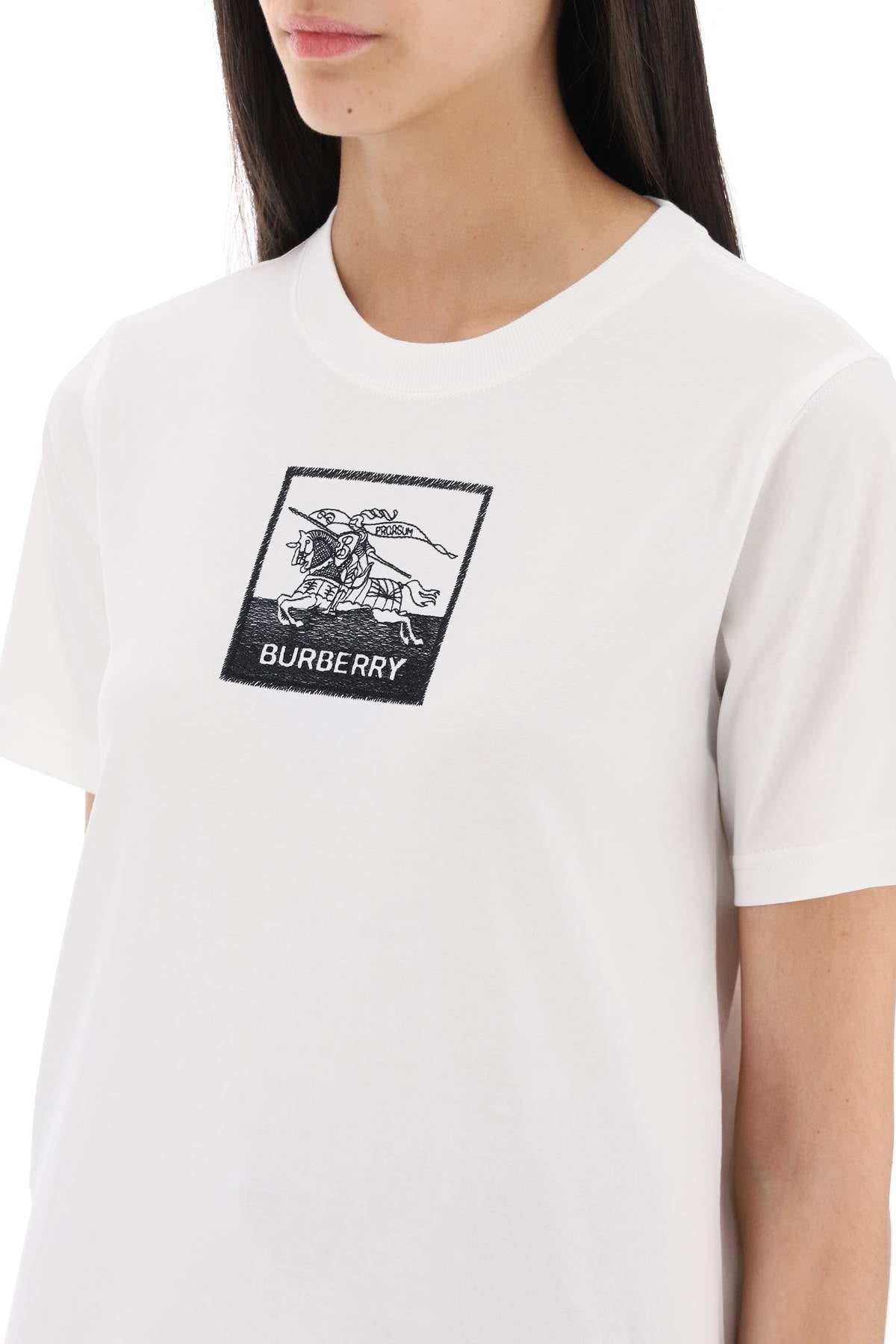 Burberry 'margot' t-shirt with ekd embroidery