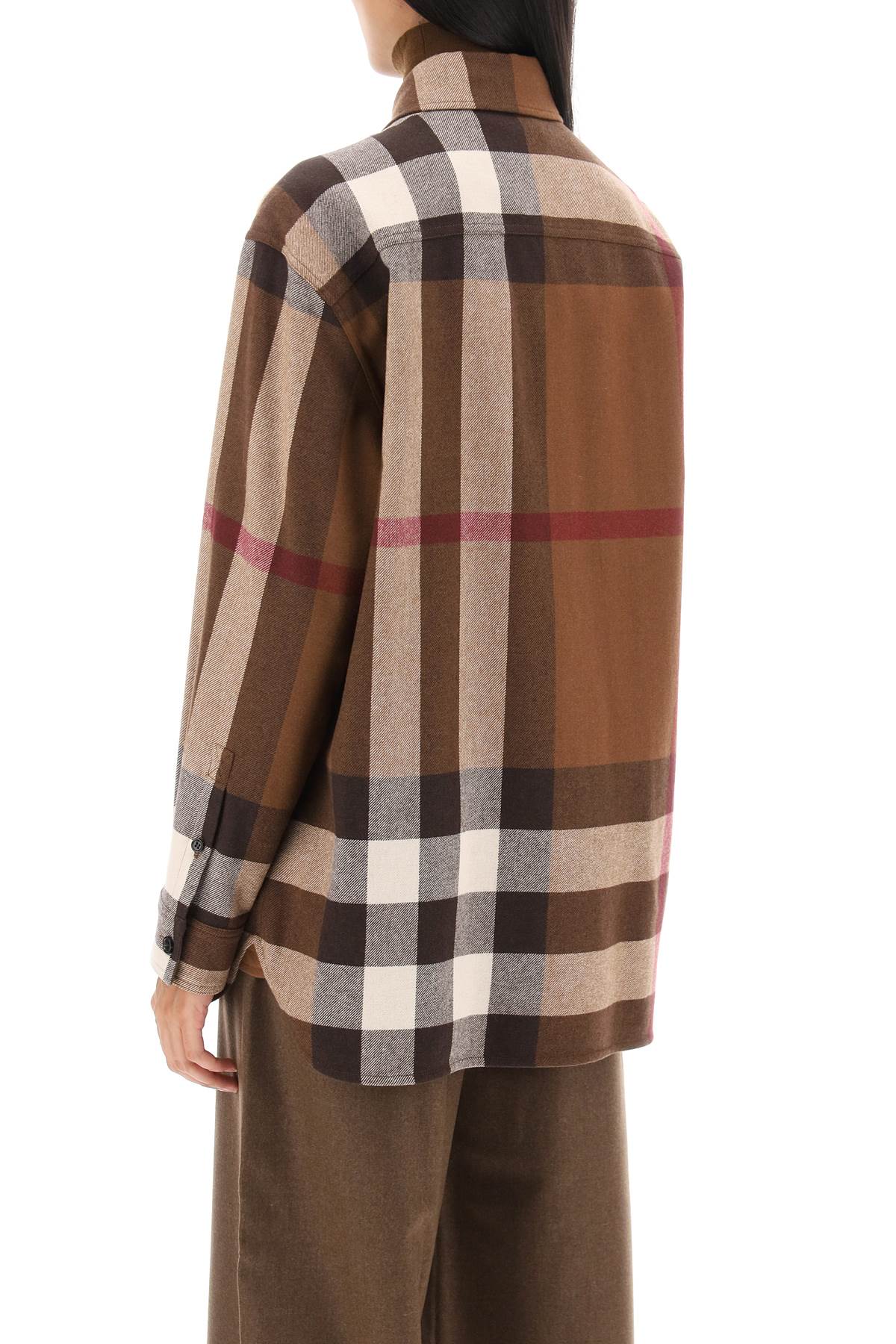 Burberry avalon overshirt in check flannel