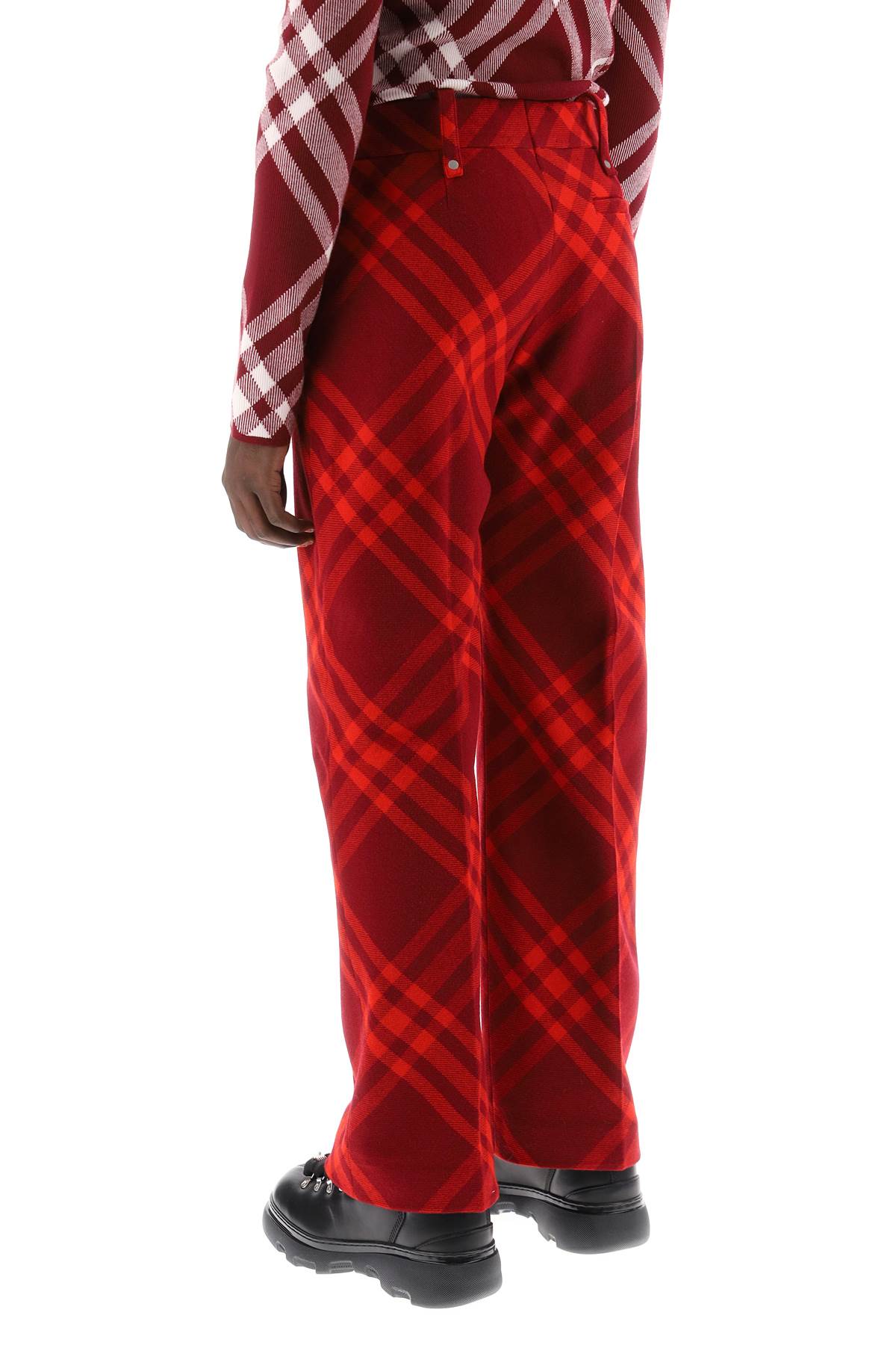 Burberry check wool pants