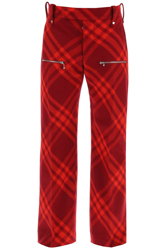 Burberry check wool pants