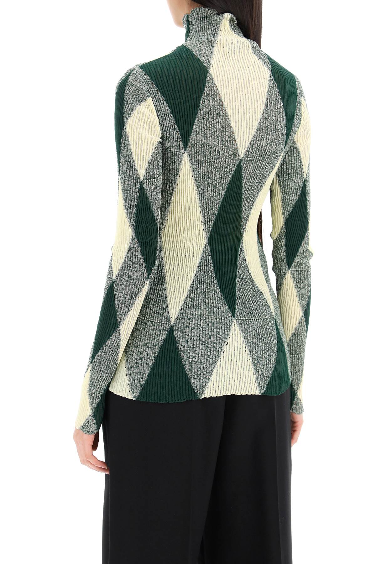 Burberry high-neck pullover with diamond pattern