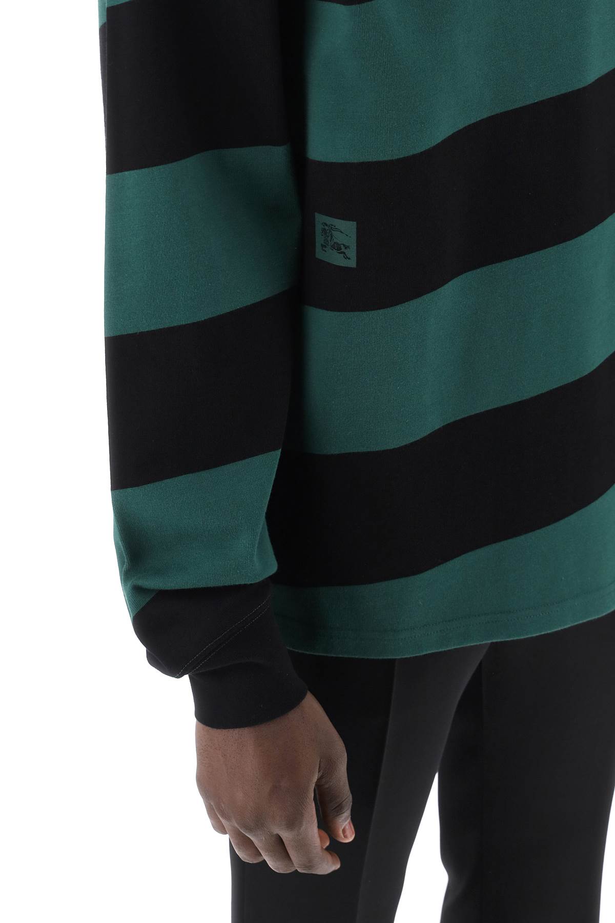 Burberry striped long sleeve polo shirt