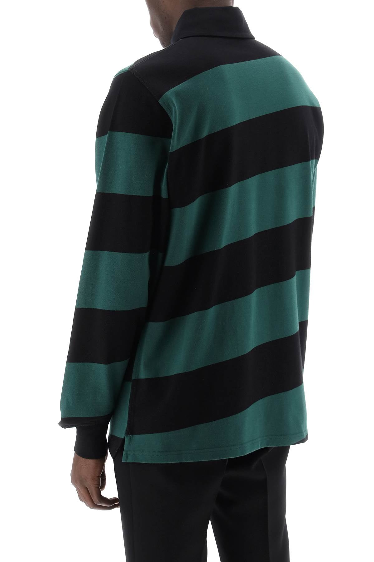 Burberry striped long sleeve polo shirt