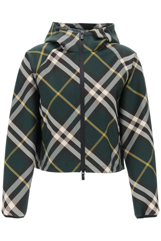 Burberry lightweight check cropped jacket