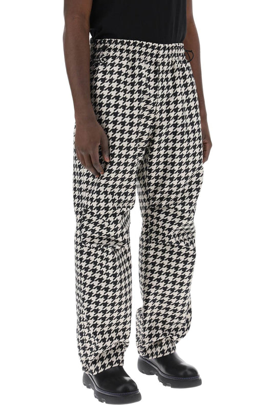 Burberry pantaloni workwear in pied de poule