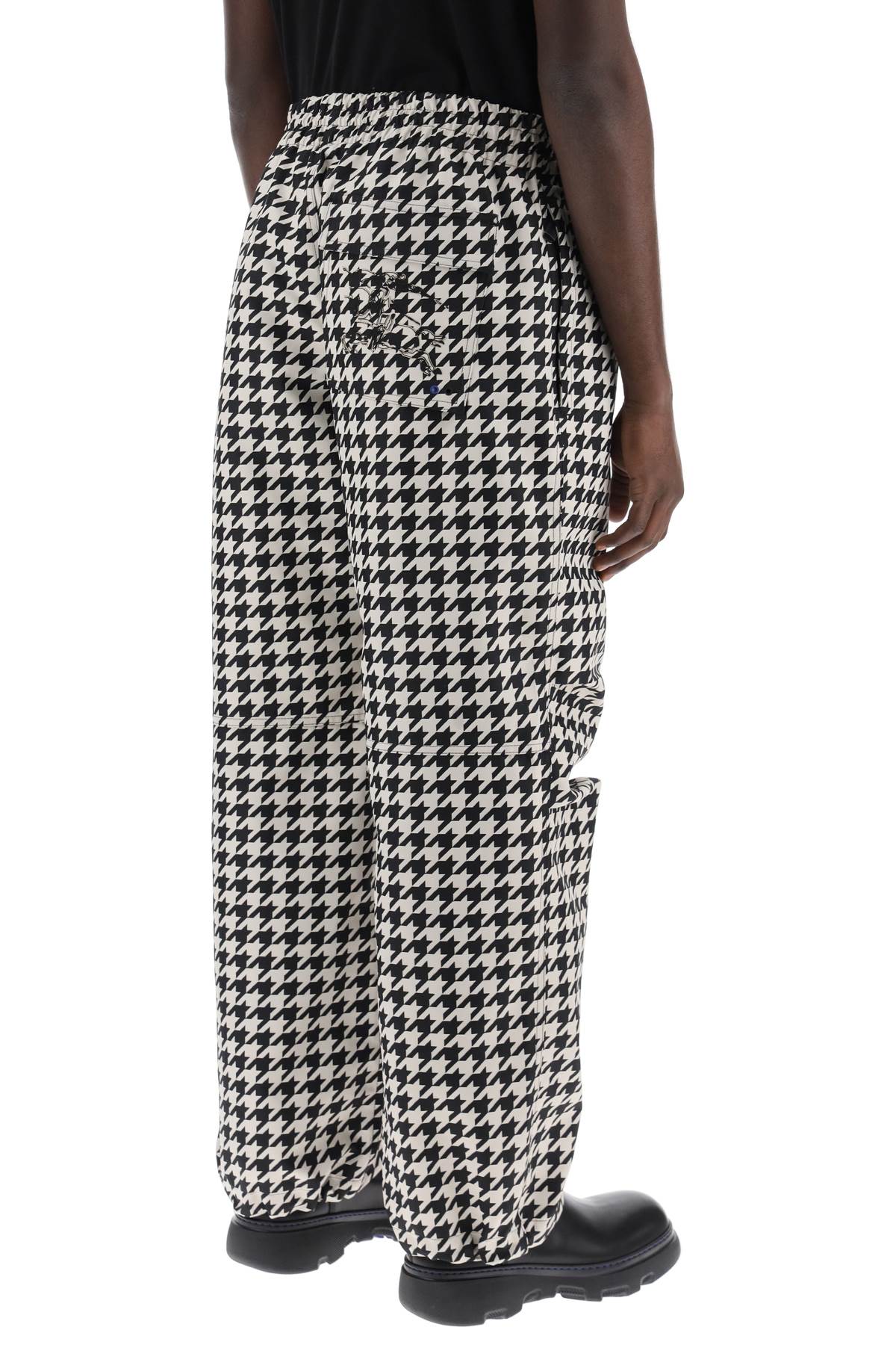 Burberry pantaloni workwear in pied de poule