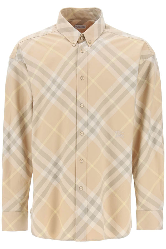 Burberry camicia check in cotone organico