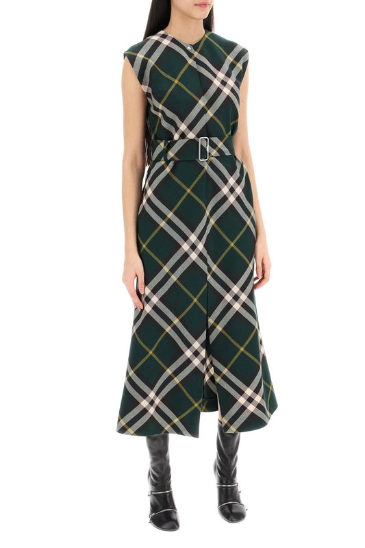 Burberry ered dress with midi length