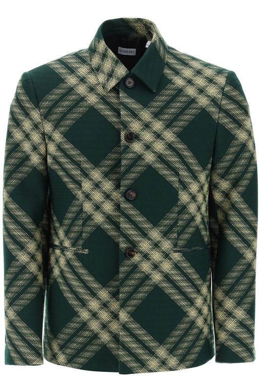 Burberry giacca check monopetto