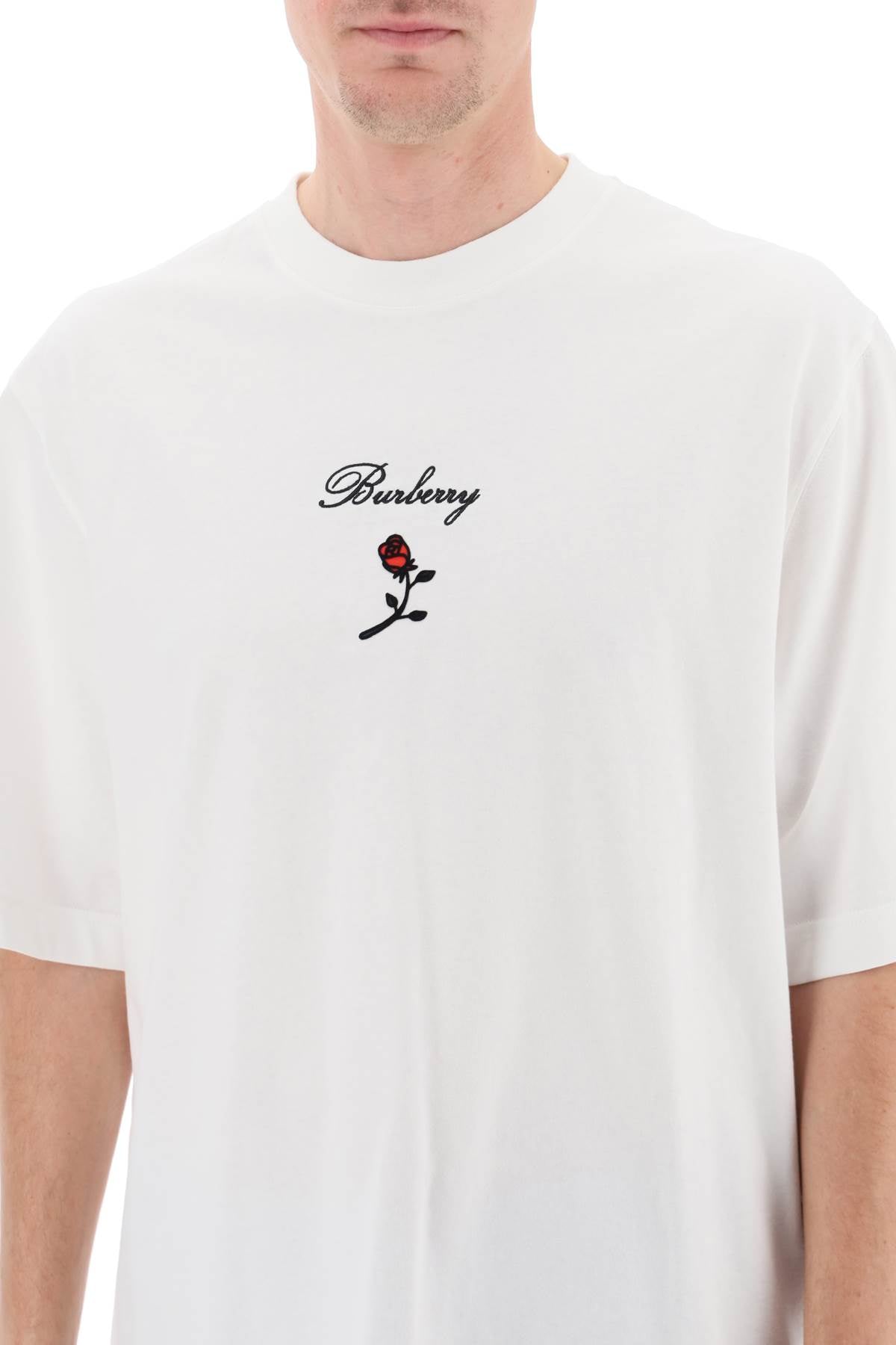 Burberry loose fit t-shirt with rose