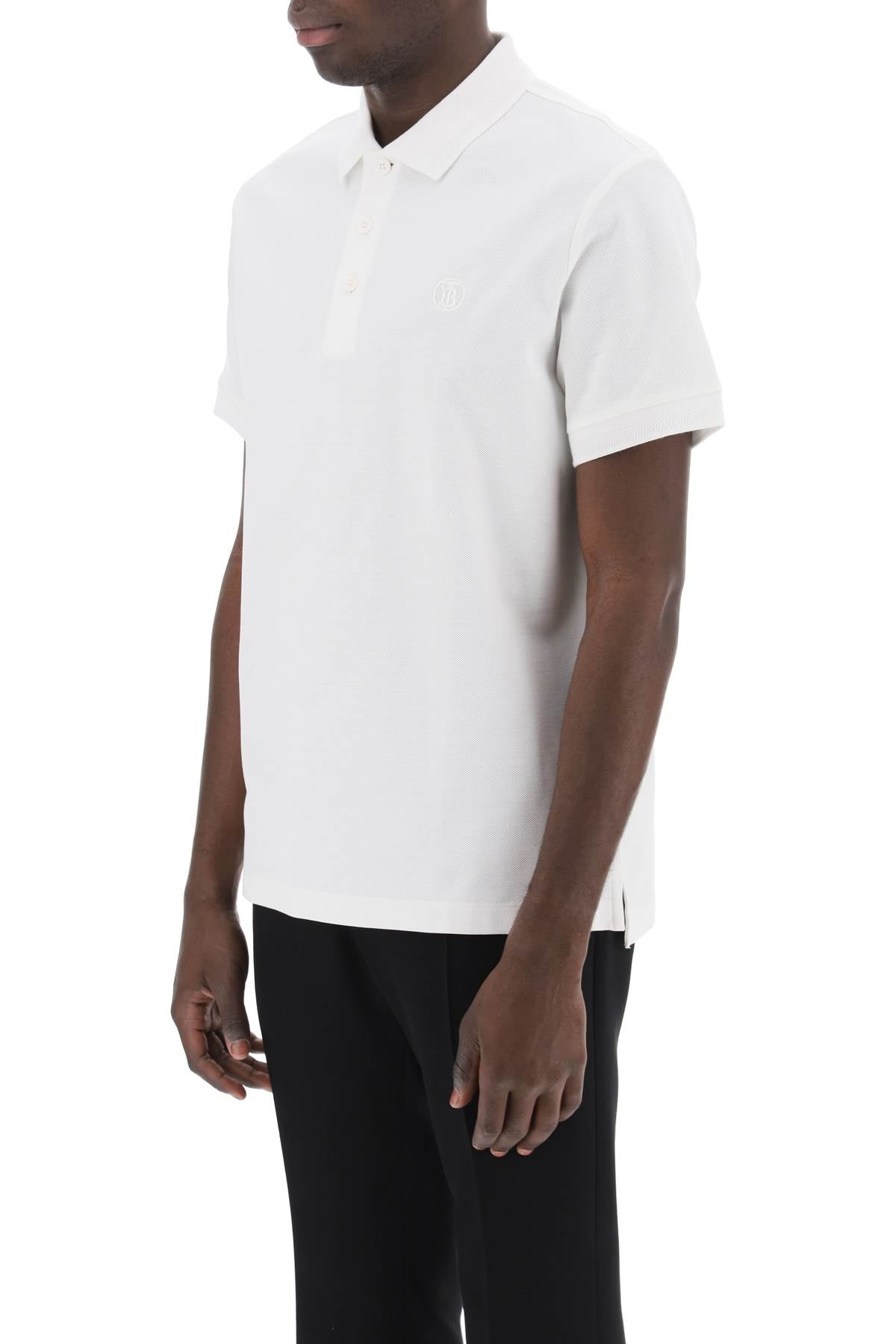 Burberry eddie organic pique polo shirt