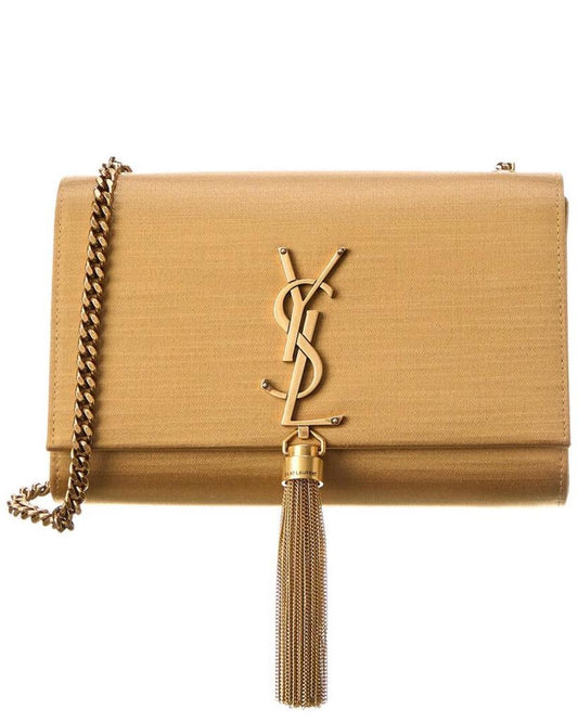 Saint Laurent Kate Tassel Small Satin Shoulder Bag