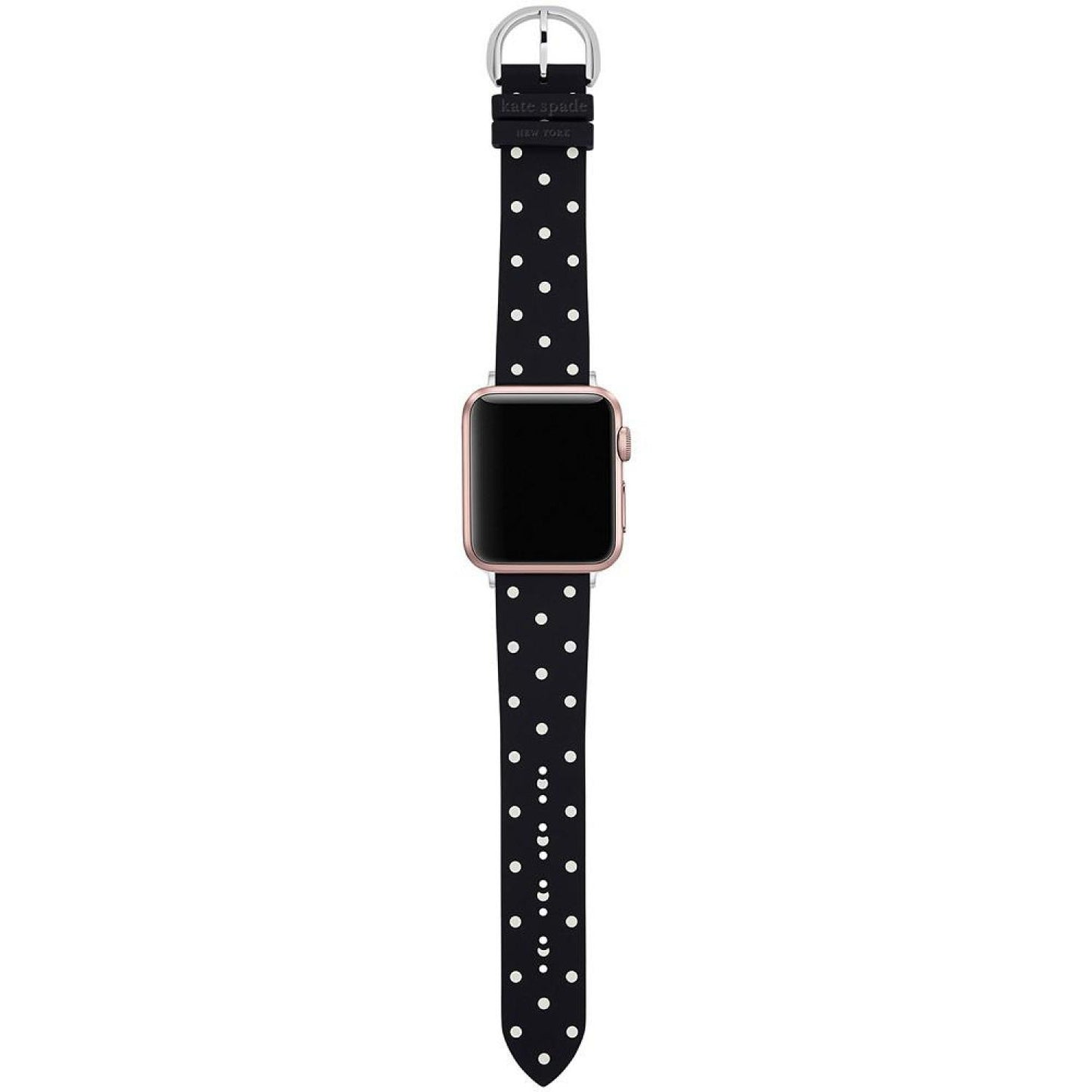 Black Polka Dot Silicone 38/40mm Band for Apple Watch®