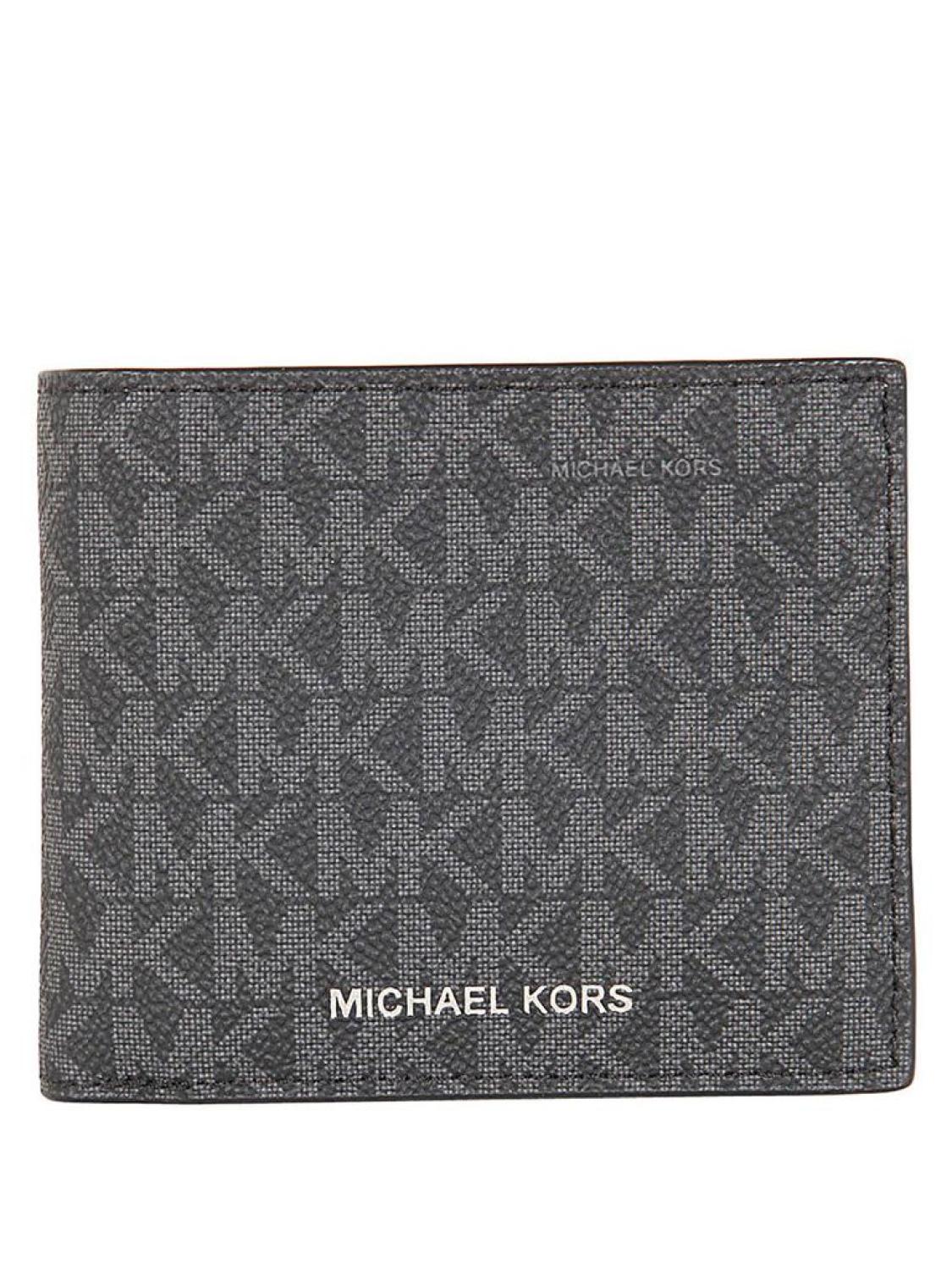 Michael Kors Greyson Logo Plaque Bi-Fold Wallet