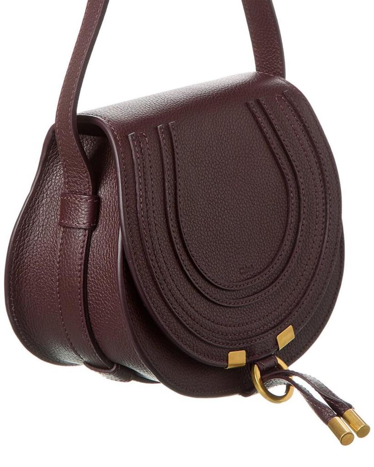 Chloé Marcie Small Leather Saddle Bag