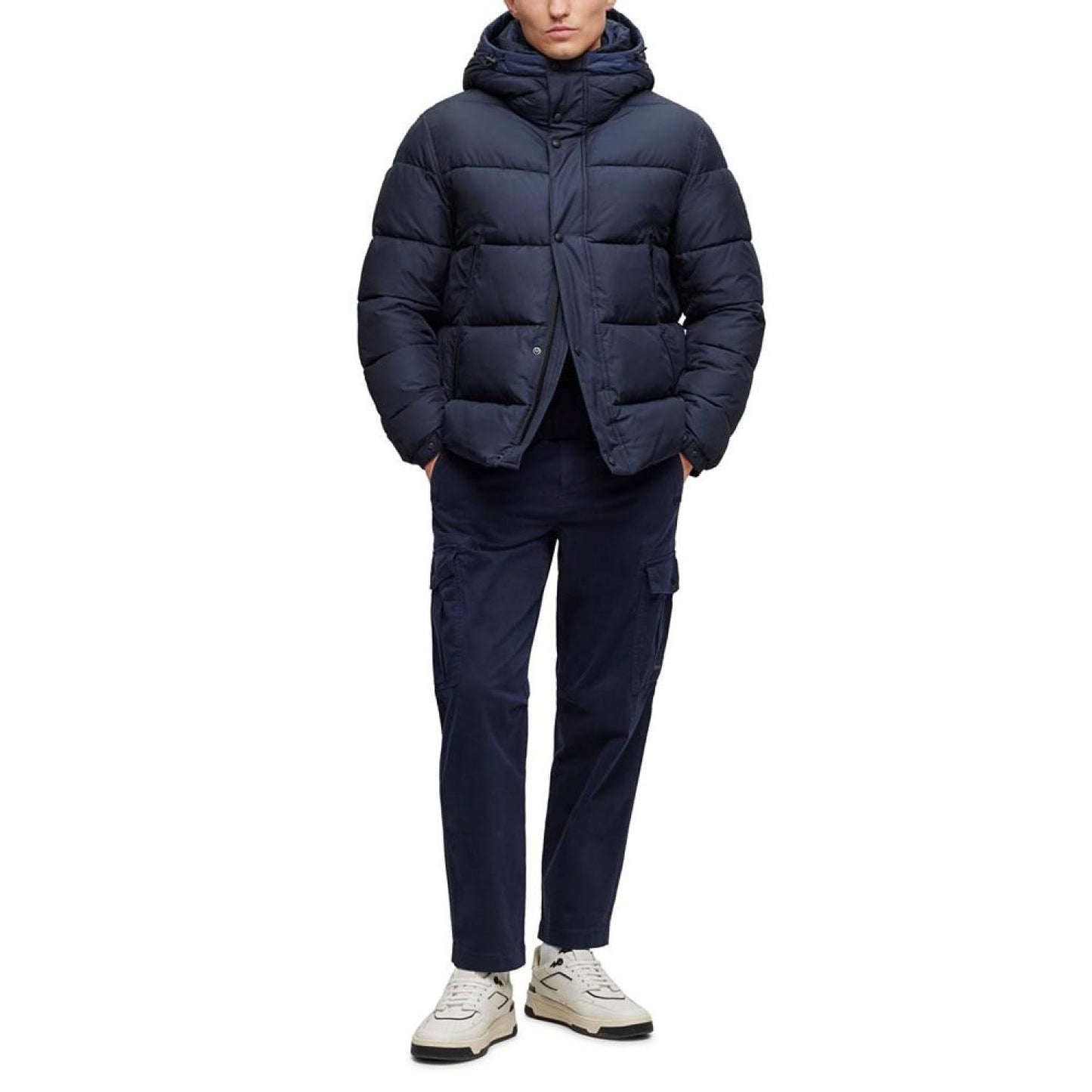 Men's Water-Repellent Hooded Puffer Jacket