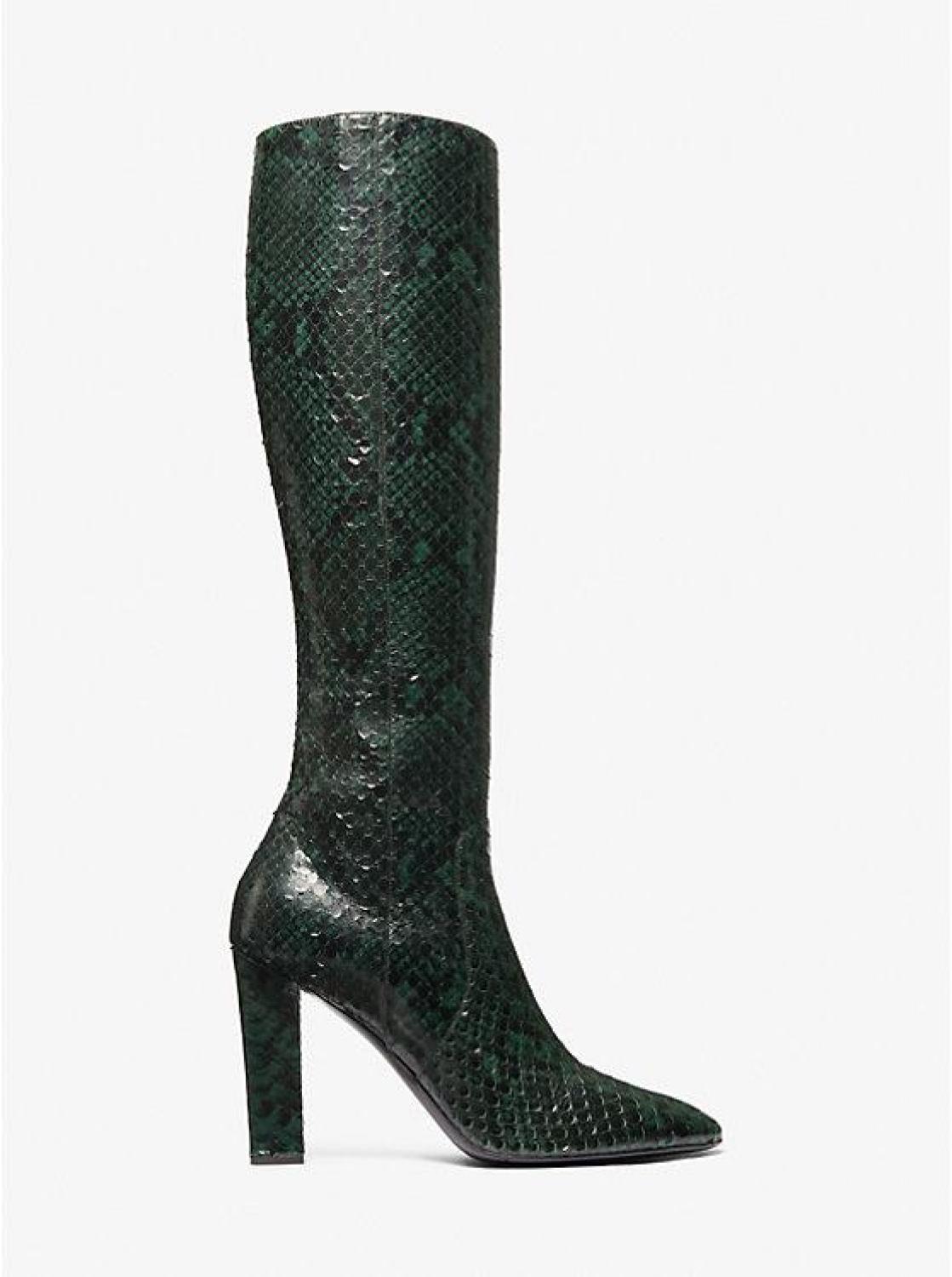 Carly Python Embossed Leather Boot