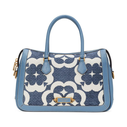 Gramercy Oversized Spade Flower Monogram Small Satchel