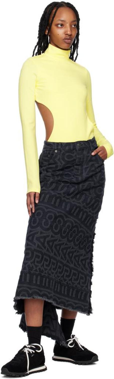 Black 'The Monogram' Midi Skirt