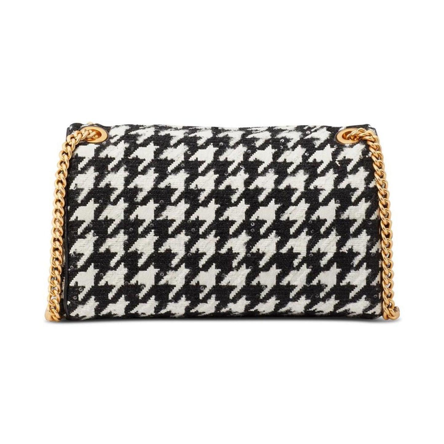 Evelyn Sequin Houndstooth Fabric Medium Convertible Shoulder Bag