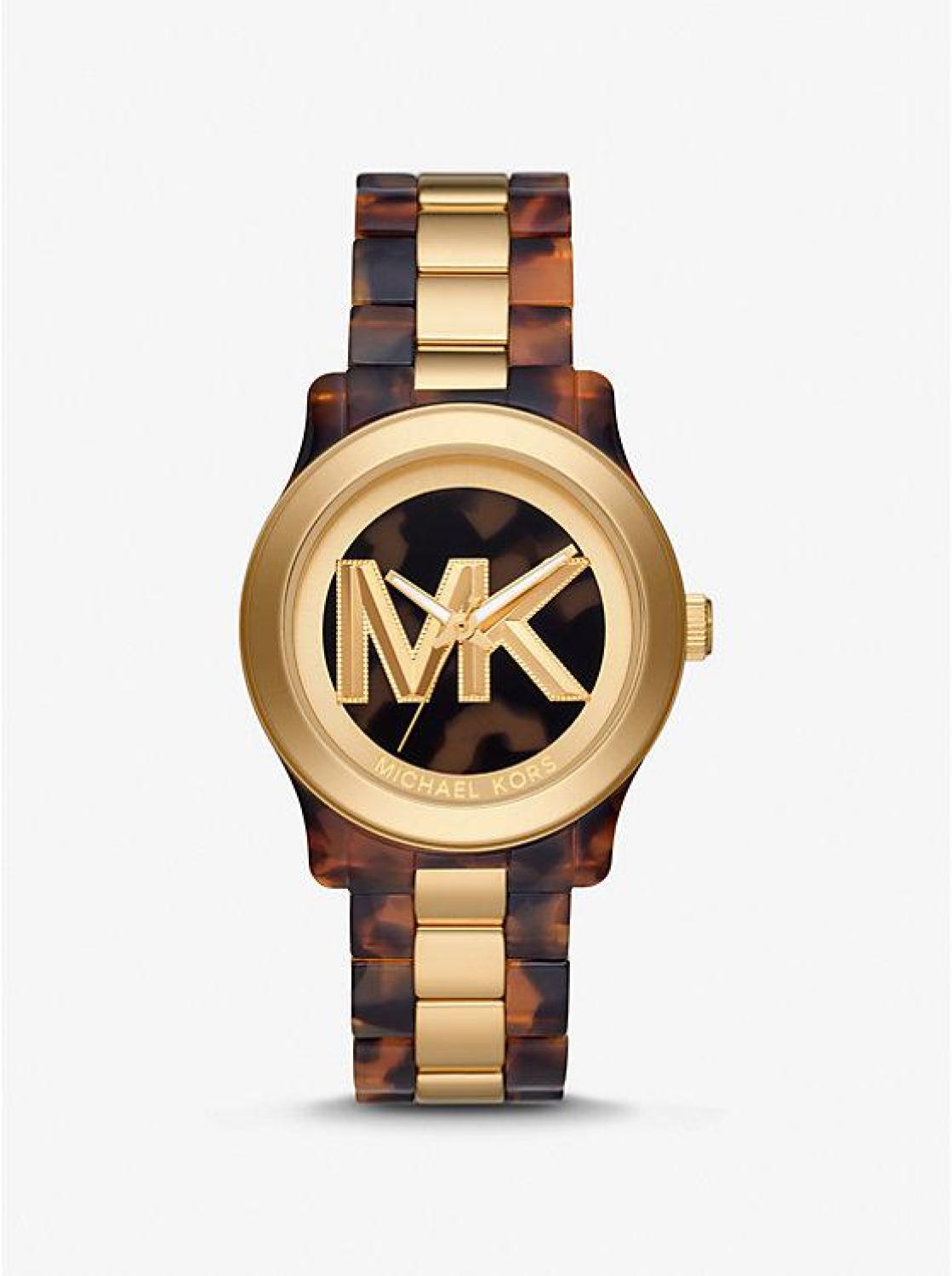 Runway Gold-Tone and Tortoiseshell Acetate Watch