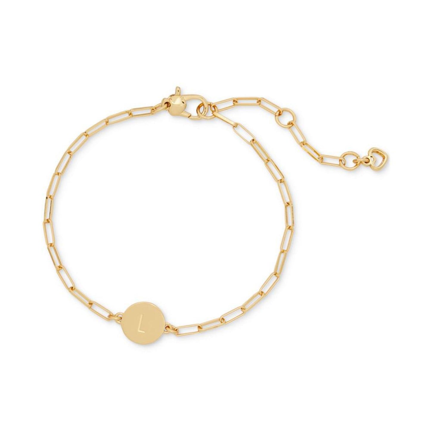 Gold-Tone Initial A Chain Link Bracelet