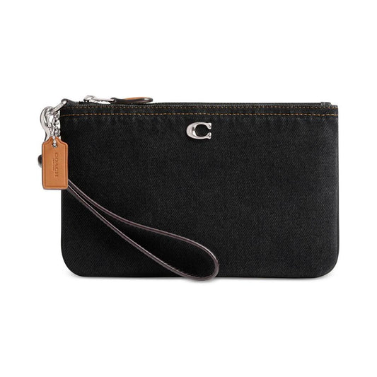 Denim Small Wristlet