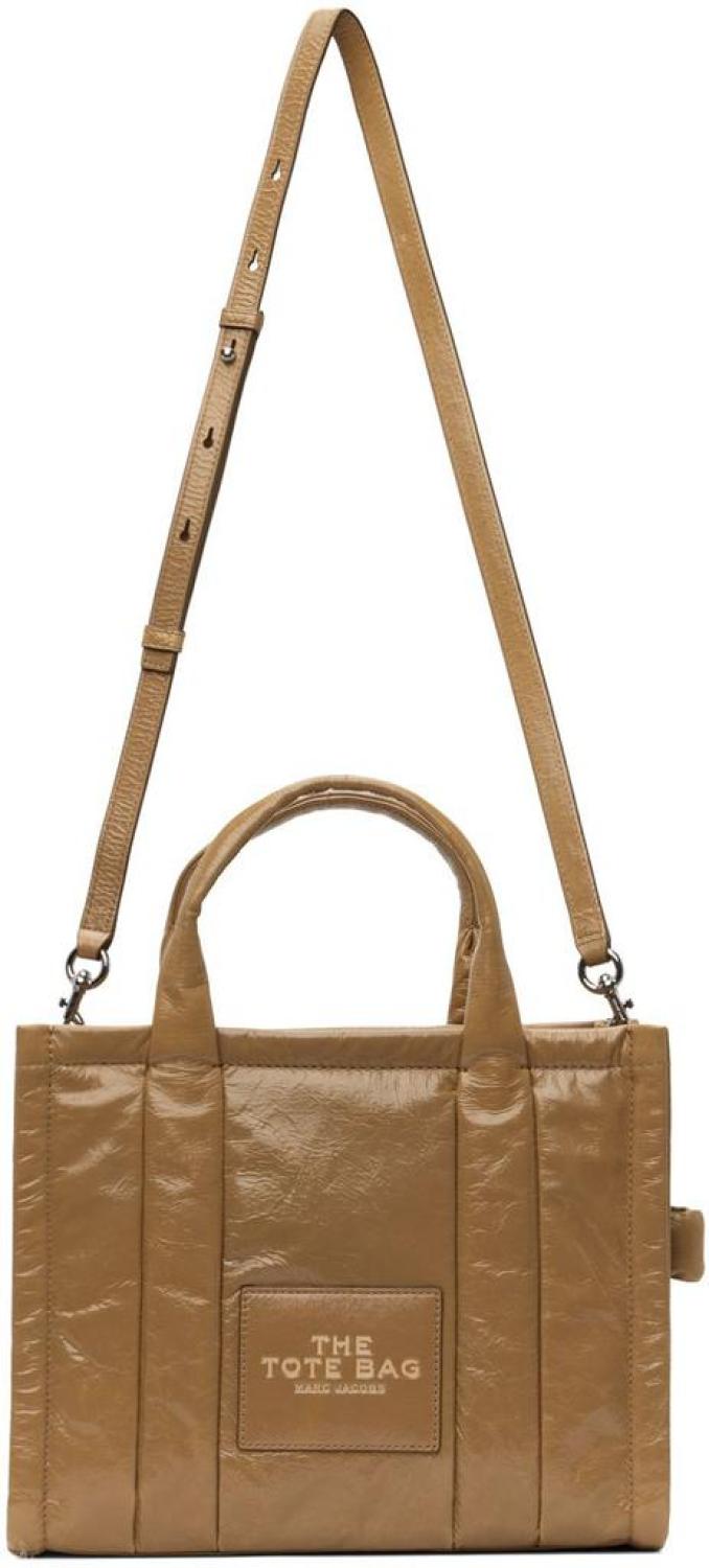 Tan 'The Shiny Crinkle Small' Tote