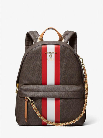 Slater Medium Signature Logo Stripe Backpack