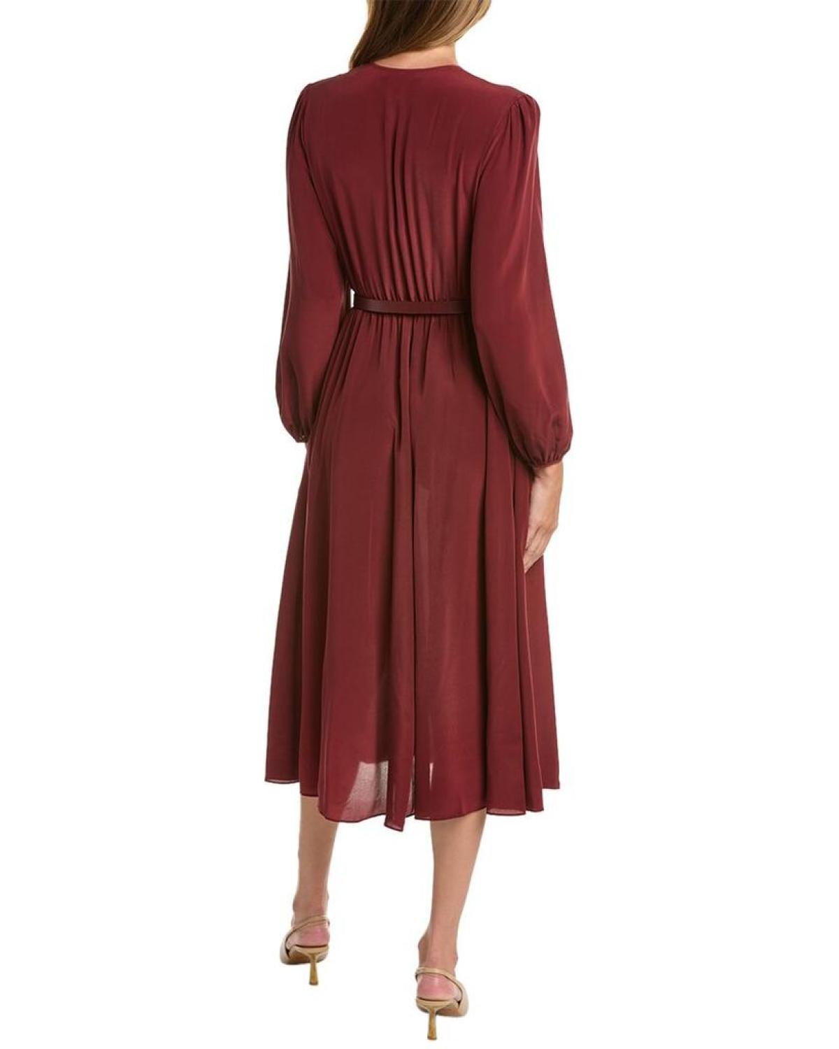 Max Mara Studio Campo Silk Midi Dress