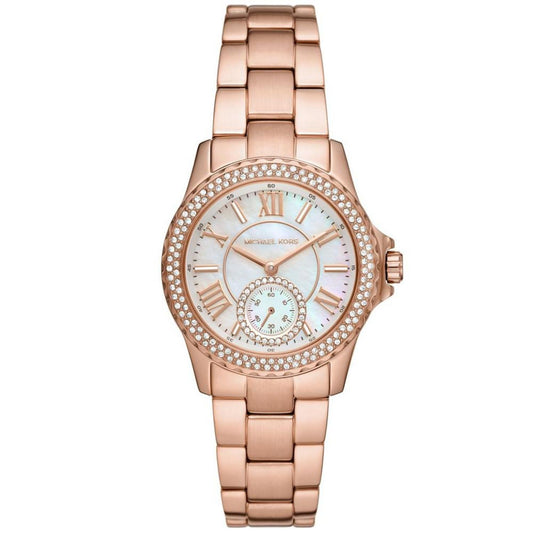 Women's Everest Quartz Three-Hand Rose Gold-Tone Stainless Steel Watch 33mm