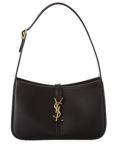 Saint Laurent Le 5 A 7 Smooth Leather Hobo Bag