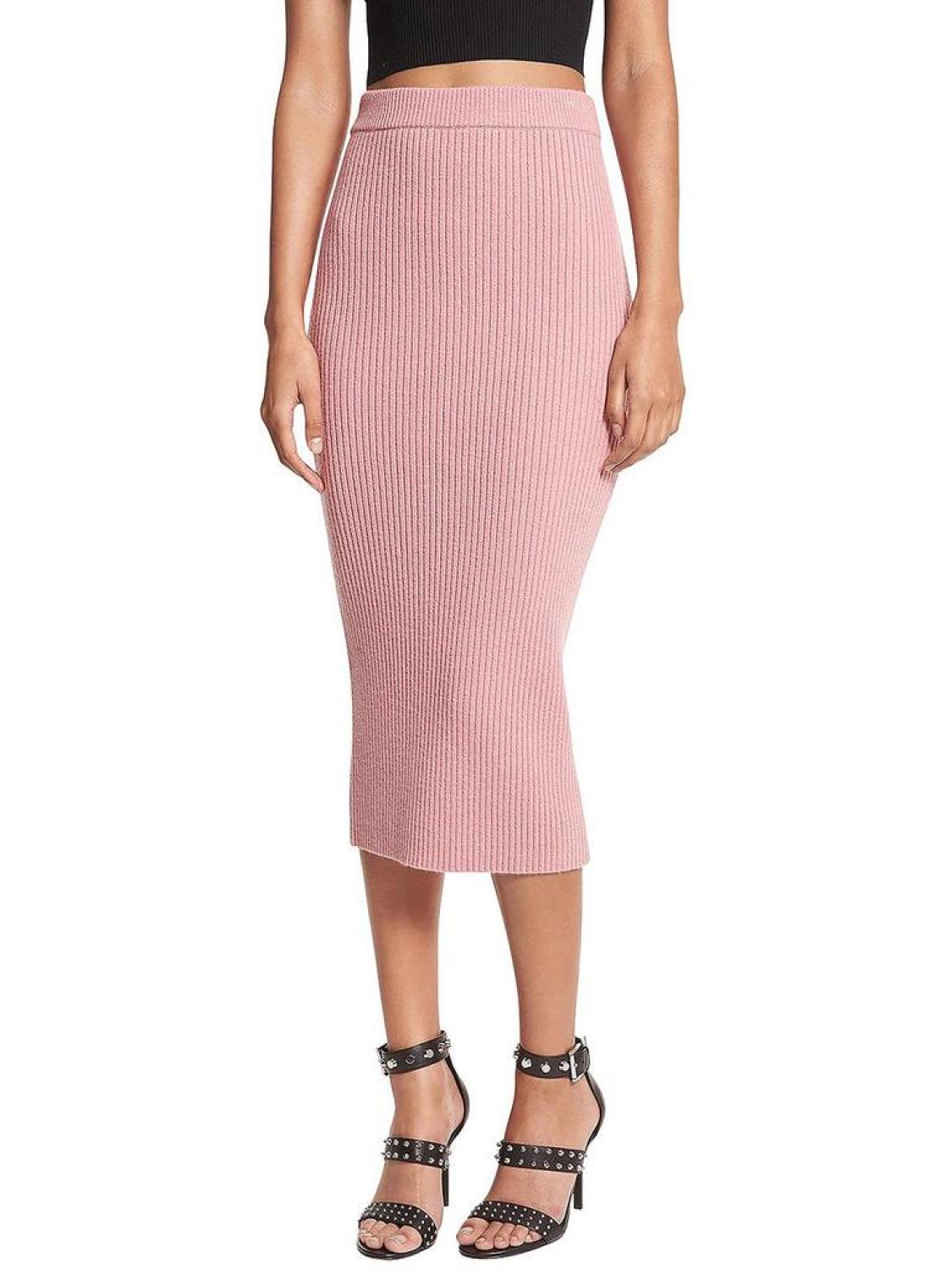 Womens Wool/Cashmere Blend Dressy Pencil Skirt