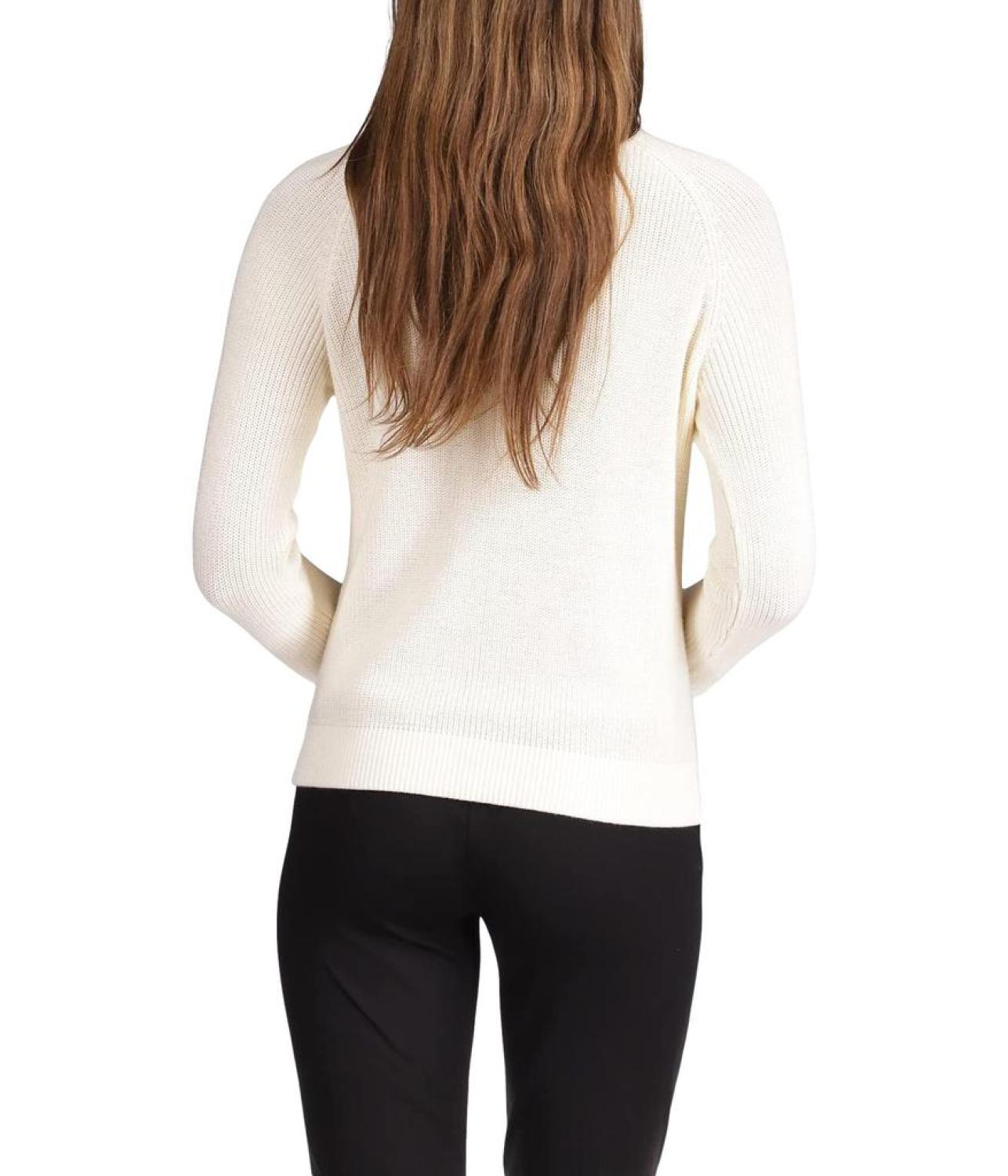 Crop Shaker Zip Sweater