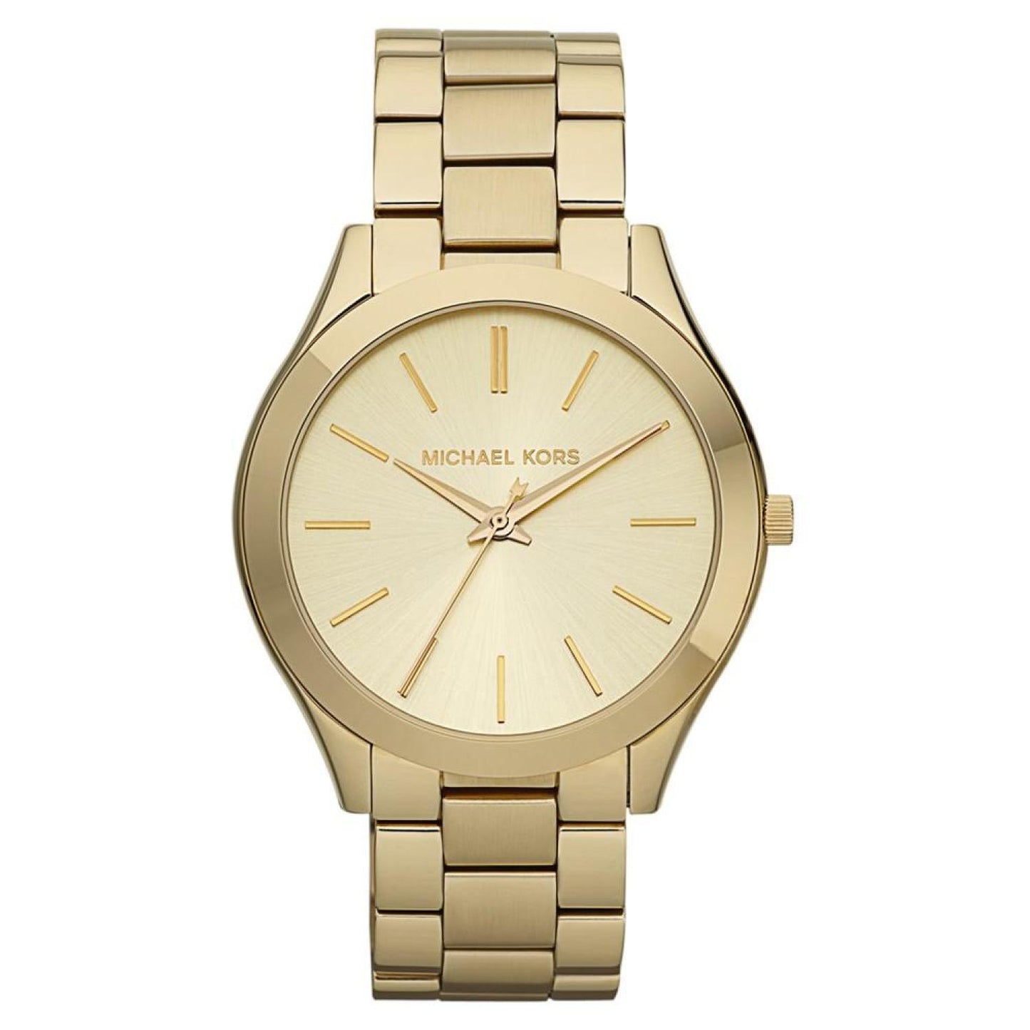 Unisex Slim Runway Gold-Tone Stainless Steel Bracelet Watch