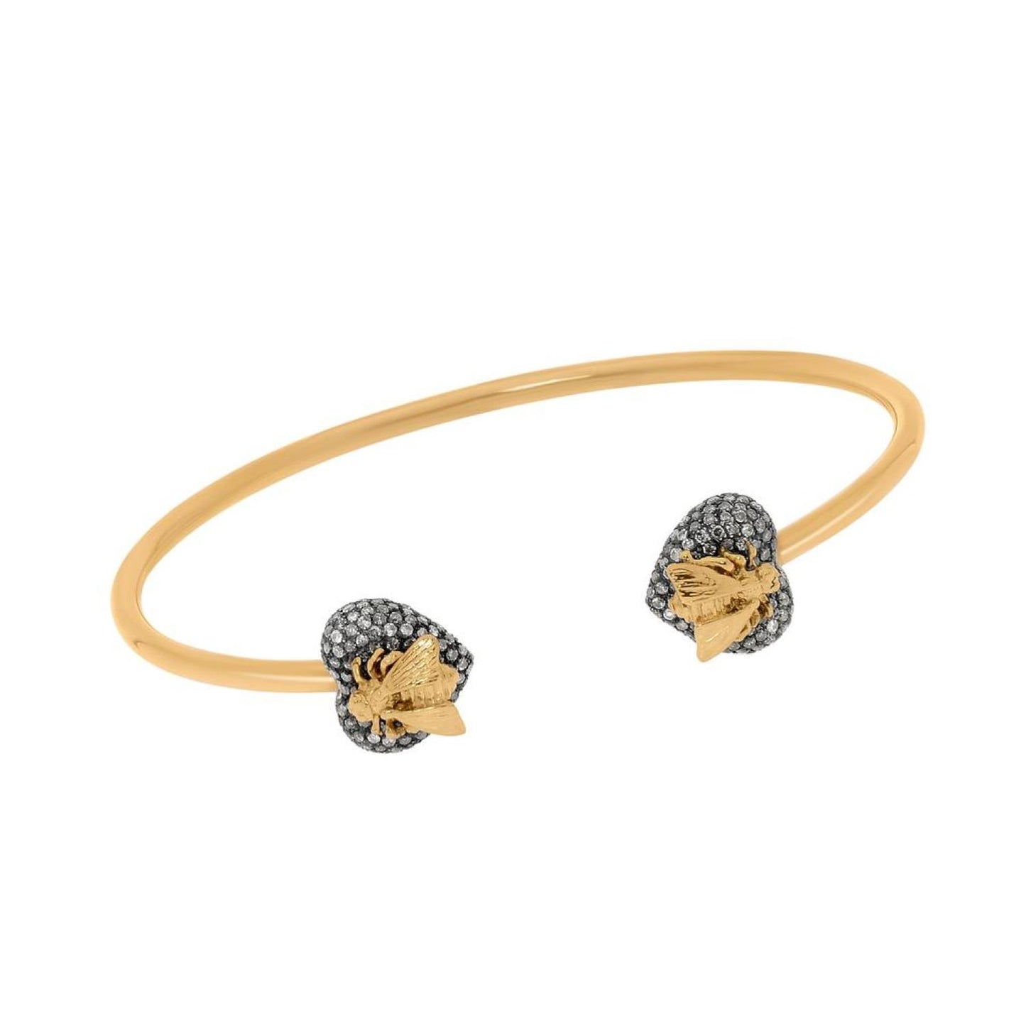 Gucci Le Marche Des Merveilles 18K Yellow Gold and Sterling Silver, Diamond 0.69ct. tw. Cuff Bracelet YBA433752001017
