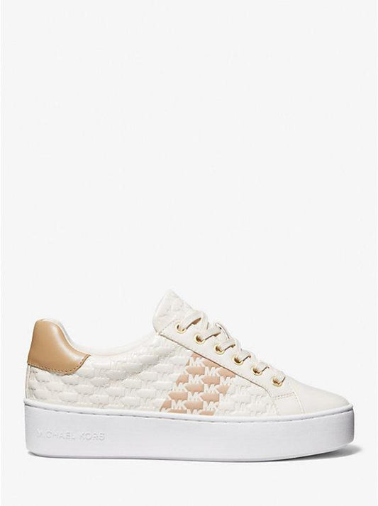 Poppy Logo Embossed Stripe Sneaker