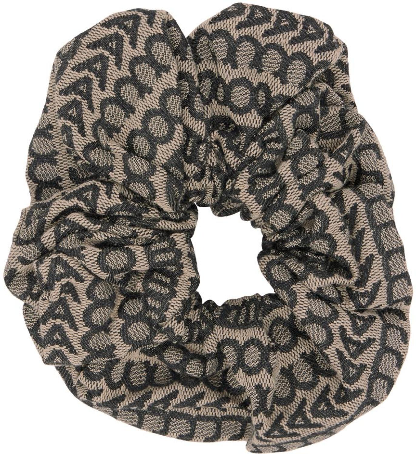 Beige Monogram Scrunchie