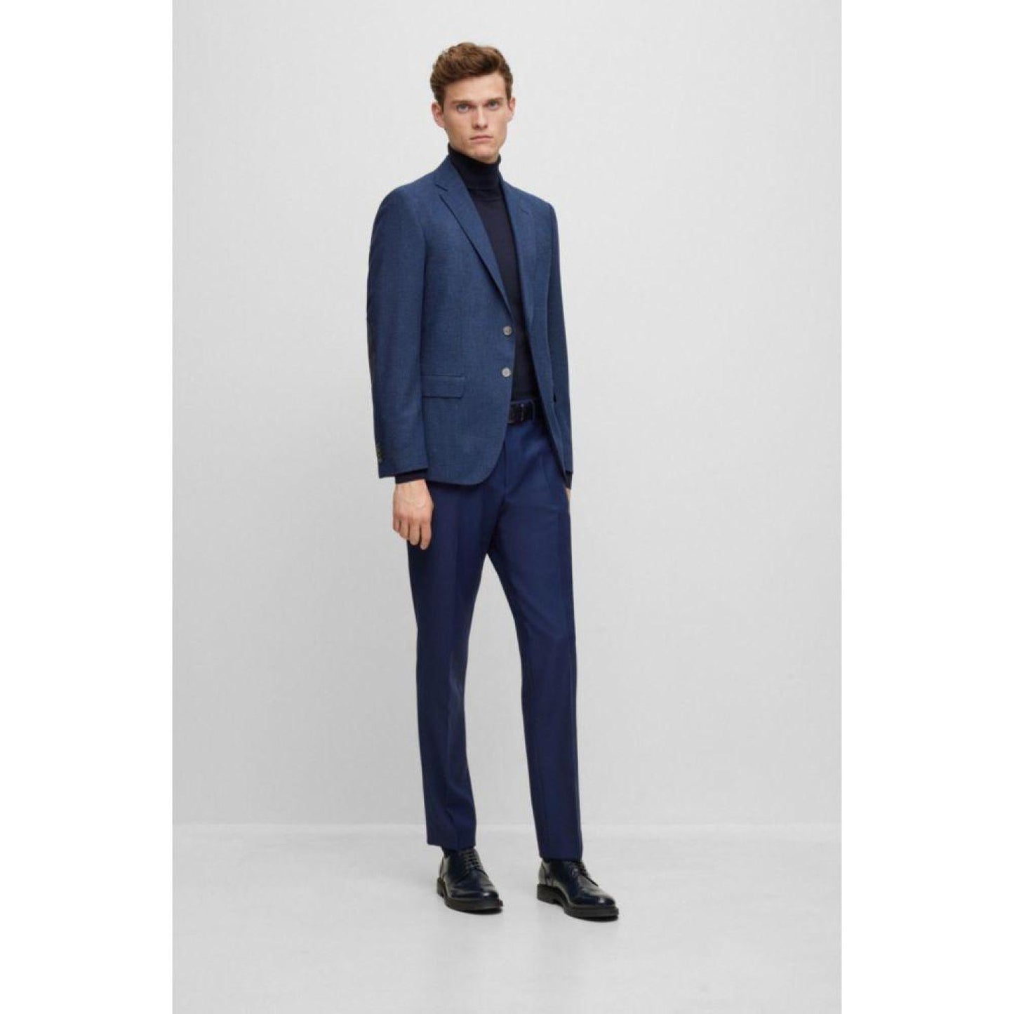 Slim-fit jacket in micro-pattern stretch cloth