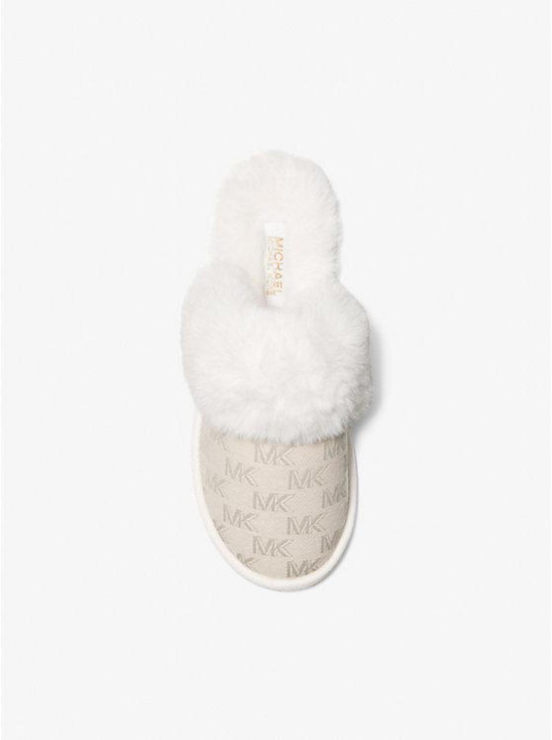 Tula Logo Jacquard and Faux Fur Slipper