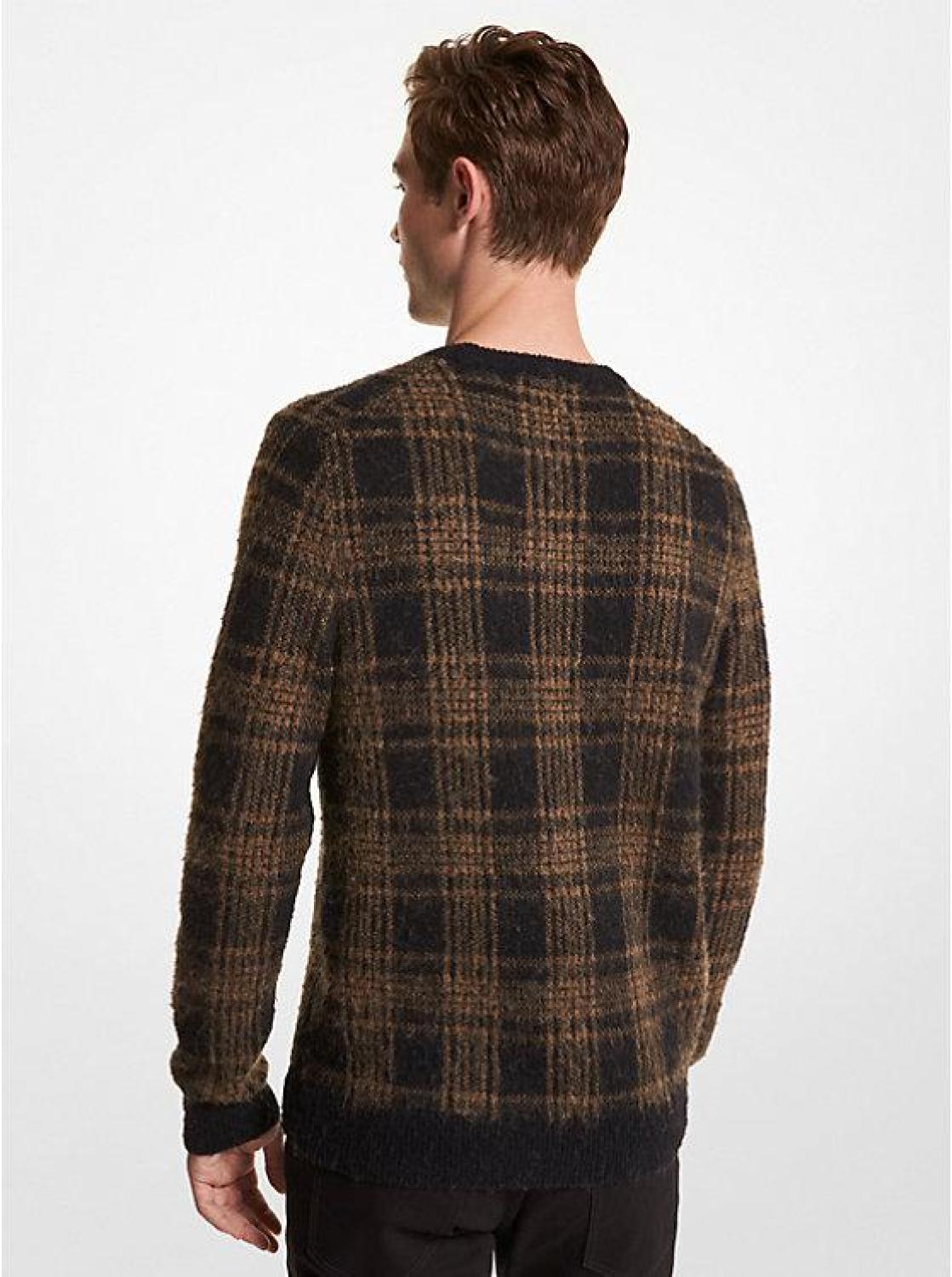 Plaid Brushed Knit Sweater