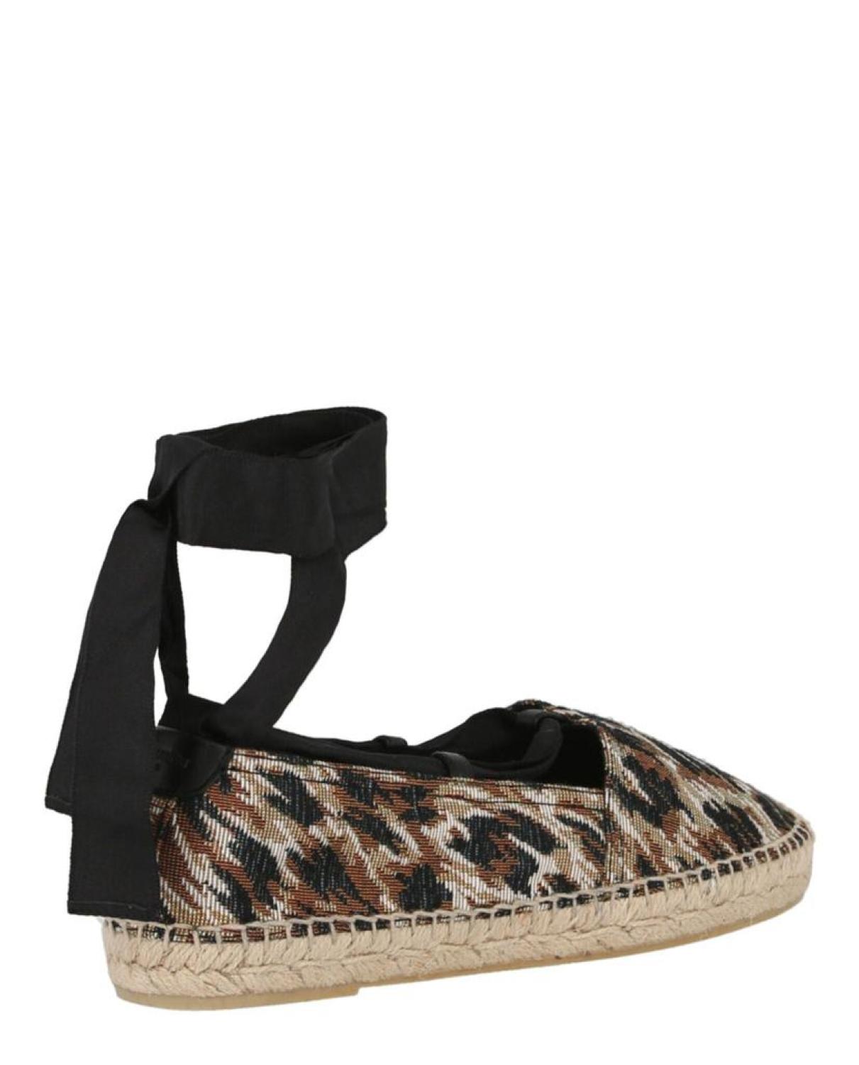 Saint Laurent Leopard-Print Espadrille Flats