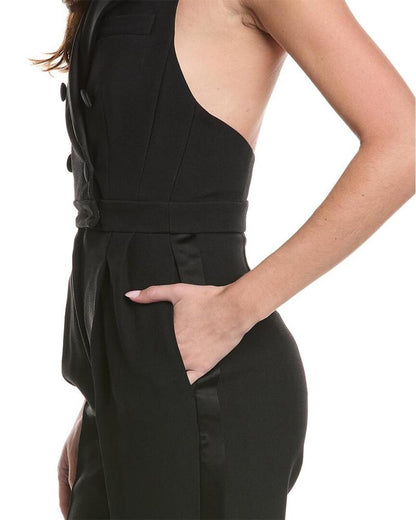 Michael Kors Collection Halter Tuxedo Jumpsuit