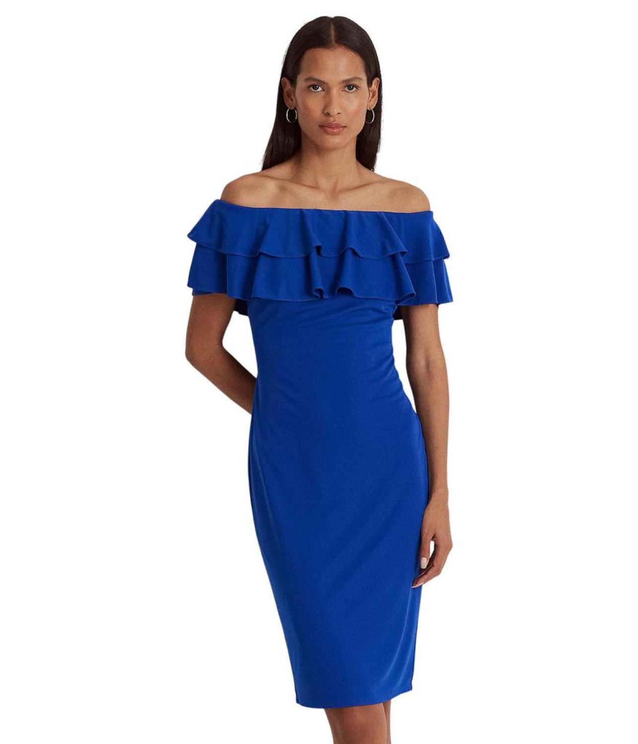 Jersey Off-the-Shoulder Cocktail Dress