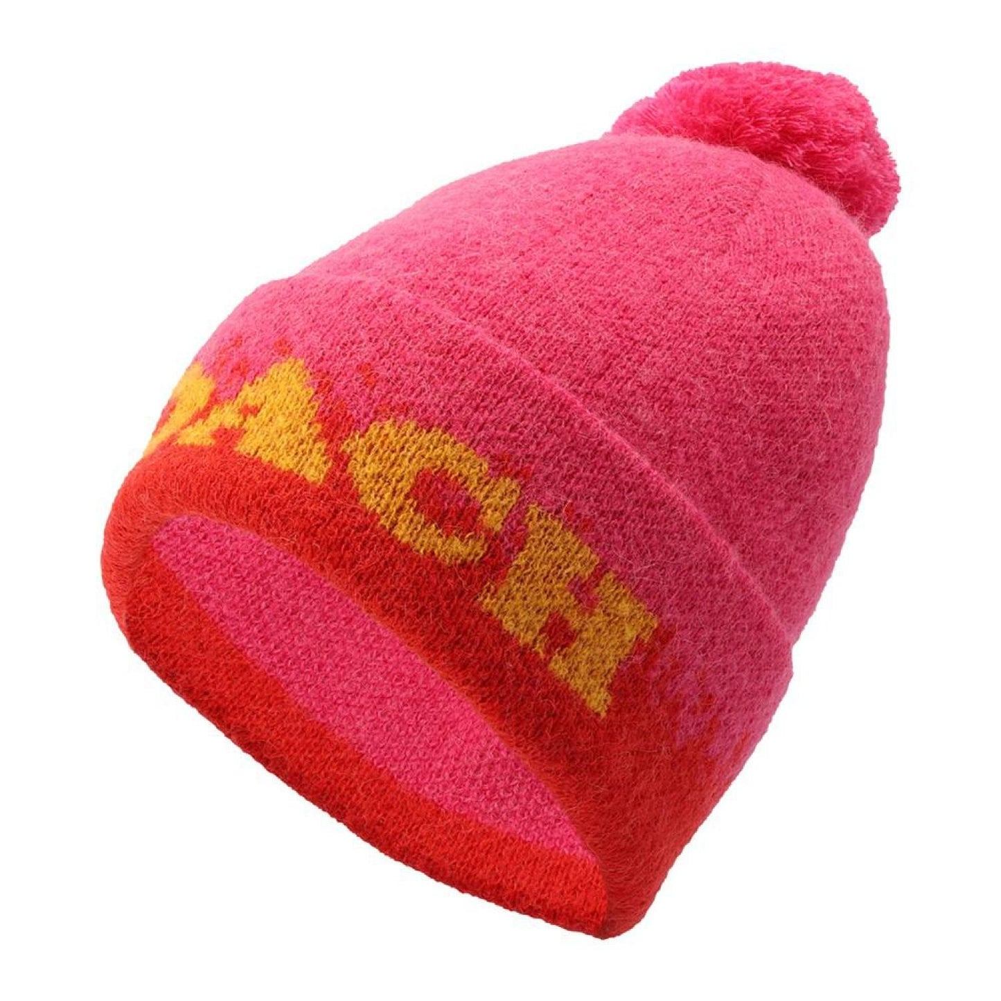 Women's Colorblocked Ombré Pom Pom Beanie